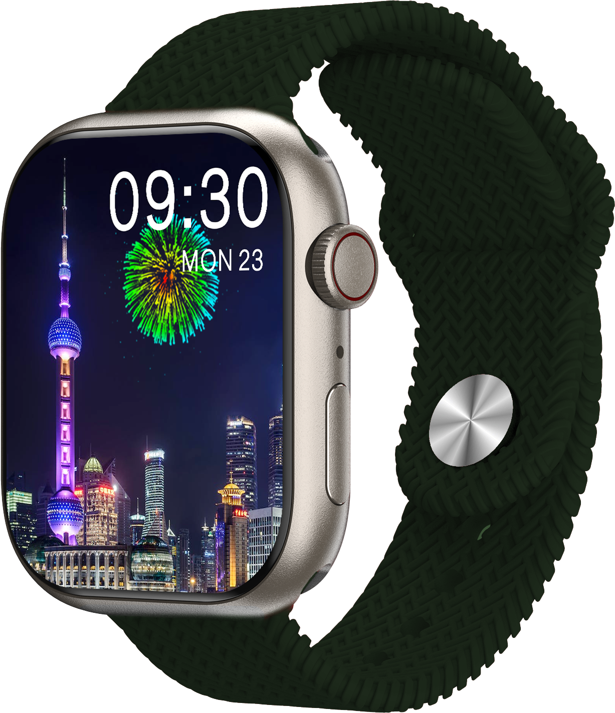 Cмарт-годинник AirPro HK9 Pro AmoLED Premium Series 8 з мікрофоном/тонометром 45 мм Green/Aluminium (546a36de)