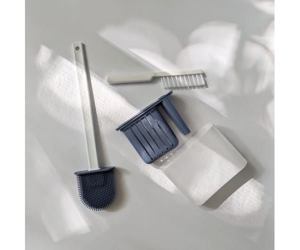 Щетка силиконовая гибкая для чистки унитаза Синий (800) Щетка силиконовая гибкая для чистки унитаза Синий (800)