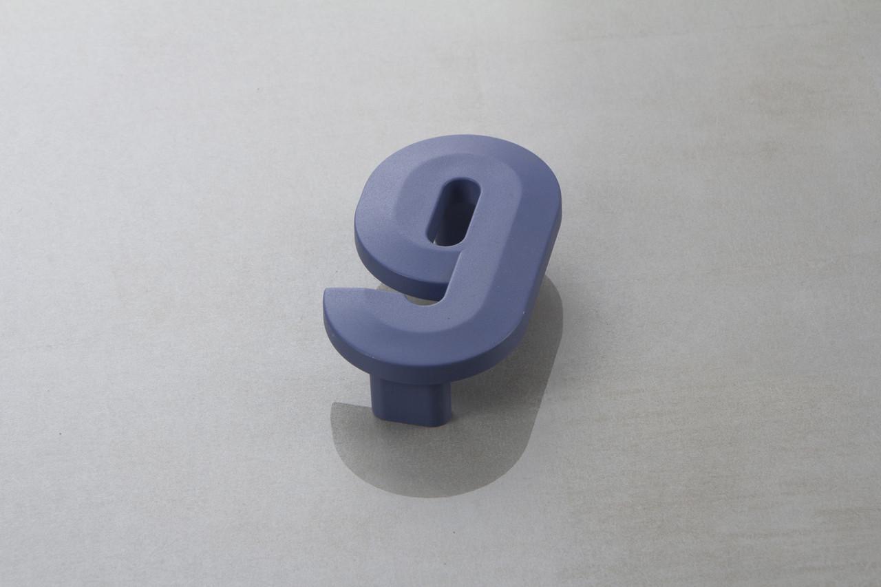 Мебельная ручка Poliplast цифра девятка РП-9 Синий матовый (16278)