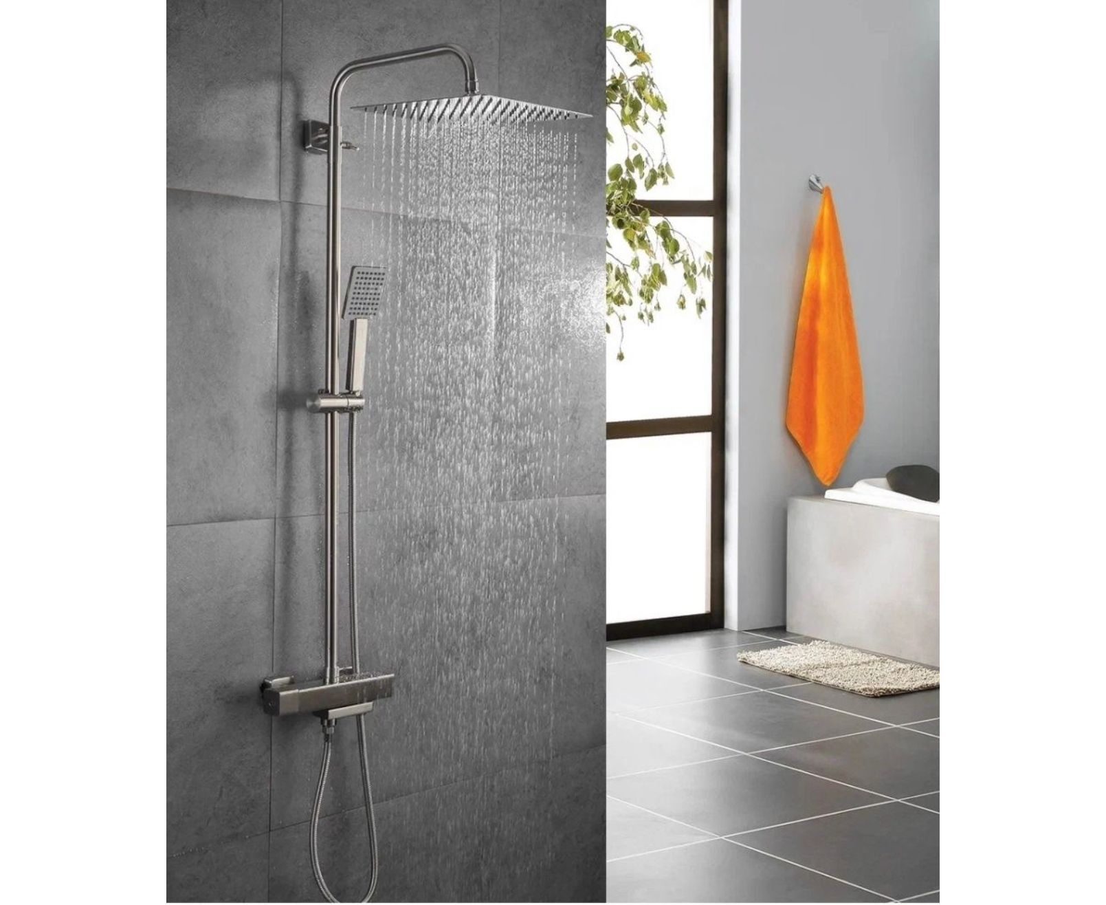 Душевая система с термостатом Gappo G2499-40 Сатин (1042414) - фото 2 Душевая система с термостатом Gappo G2499-40 Сатин (1042414) - фото 2