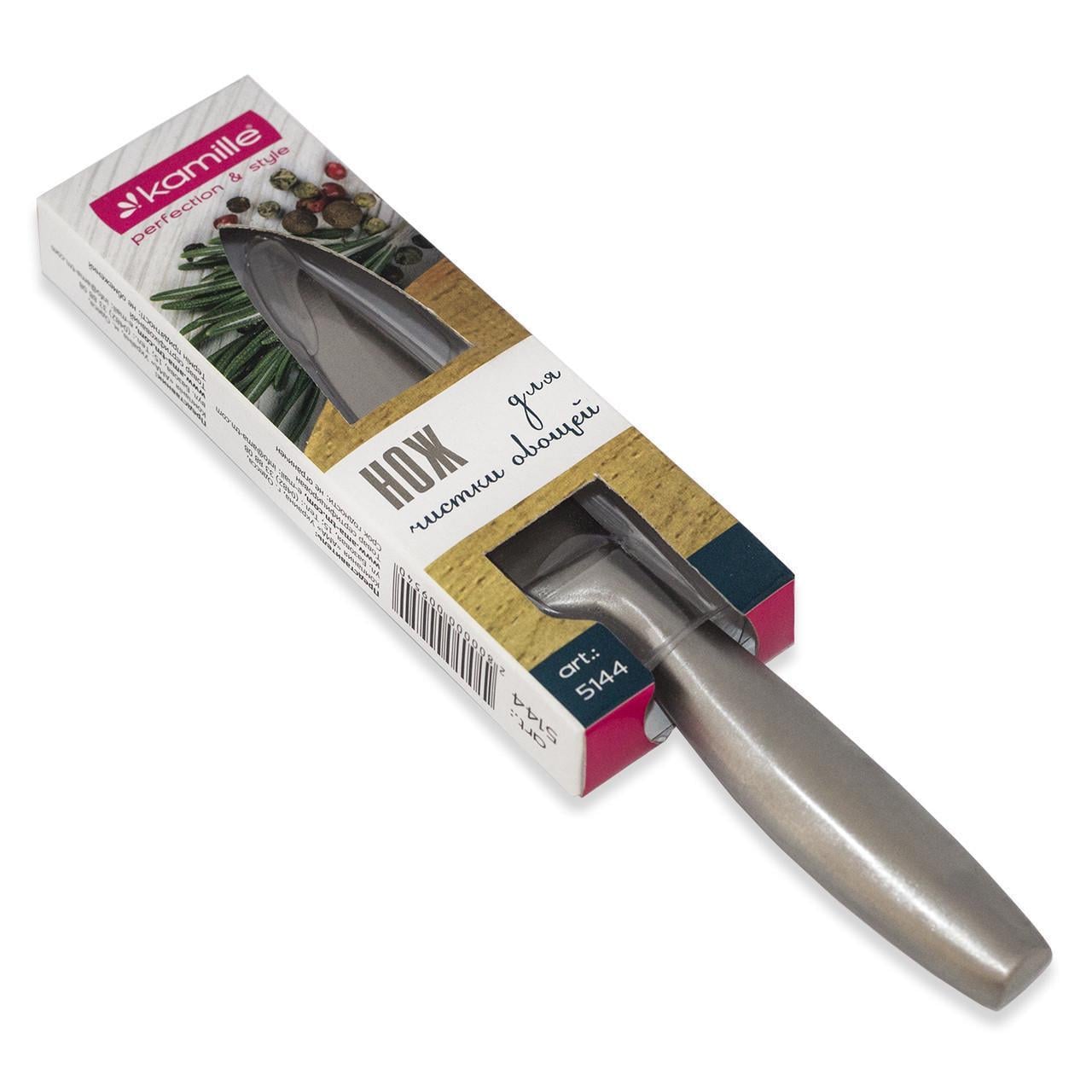 Кухонный нож для чистки овощей Kamille KM-5144 9 см (100990)