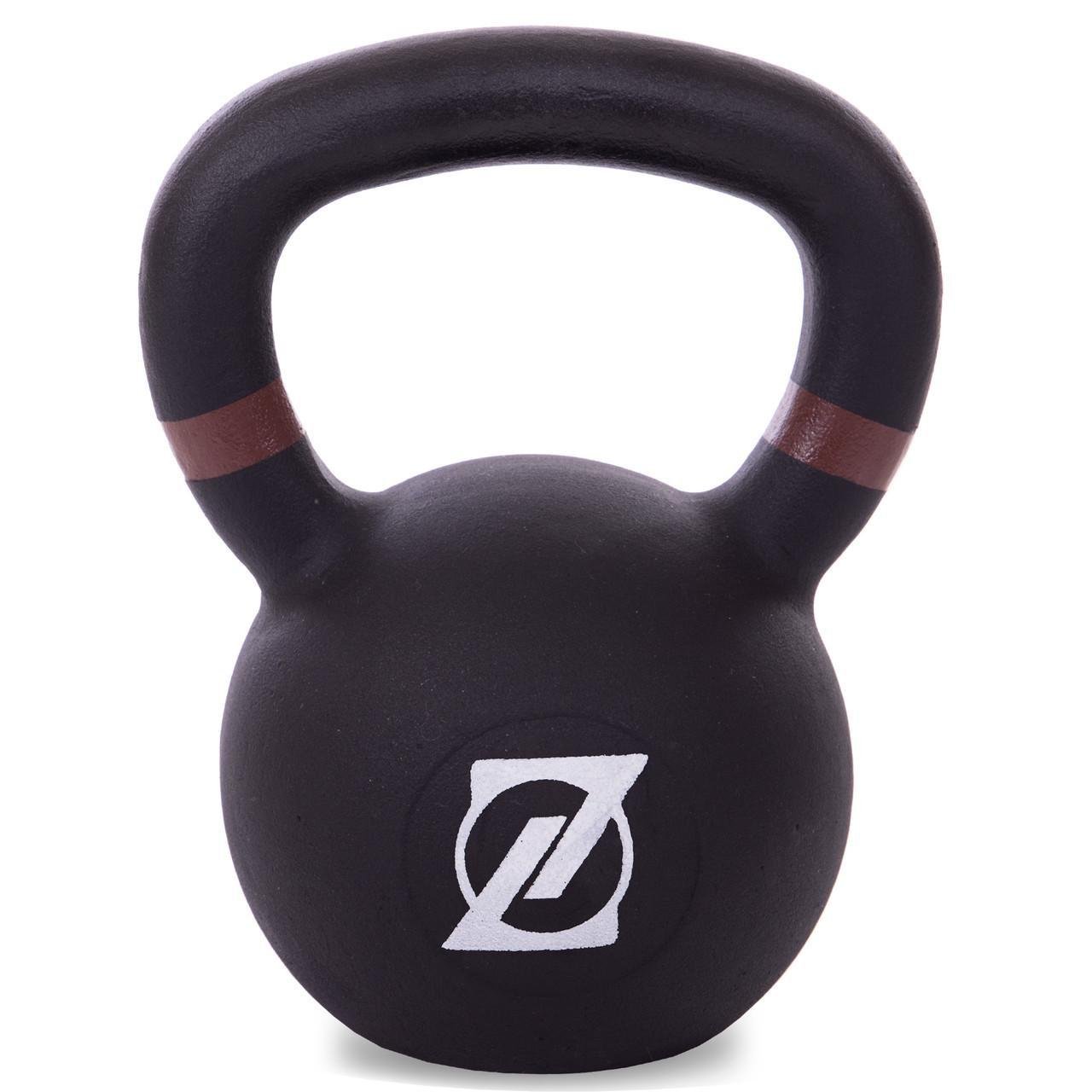 Гиря тренировочная цельная Zelart TA-2238-14 чугунная окрашенная 14 кг Черный (2532858449)