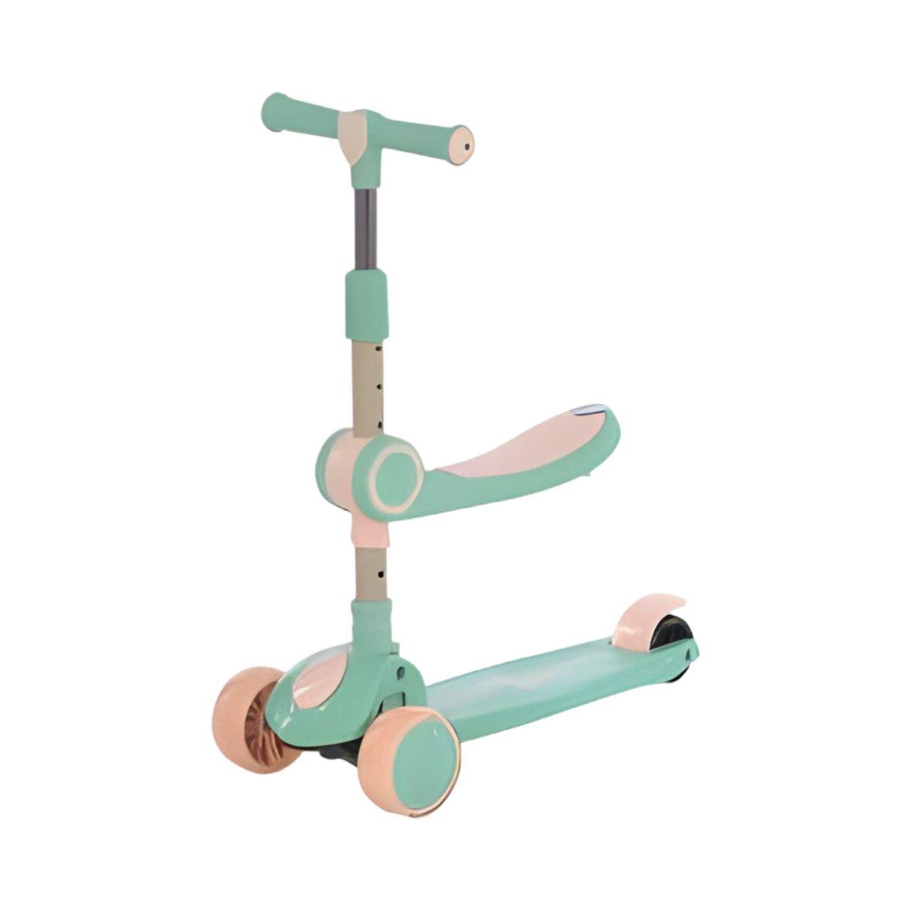 Самокат JR 3-104 3в1 колеса ПУ с подсветкой и музыкой металл/пластик Зеленый (25263938) Самокат JR 3-104 3в1 колеса ПУ с подсветкой и музыкой металл/пластик Зеленый (25263938)