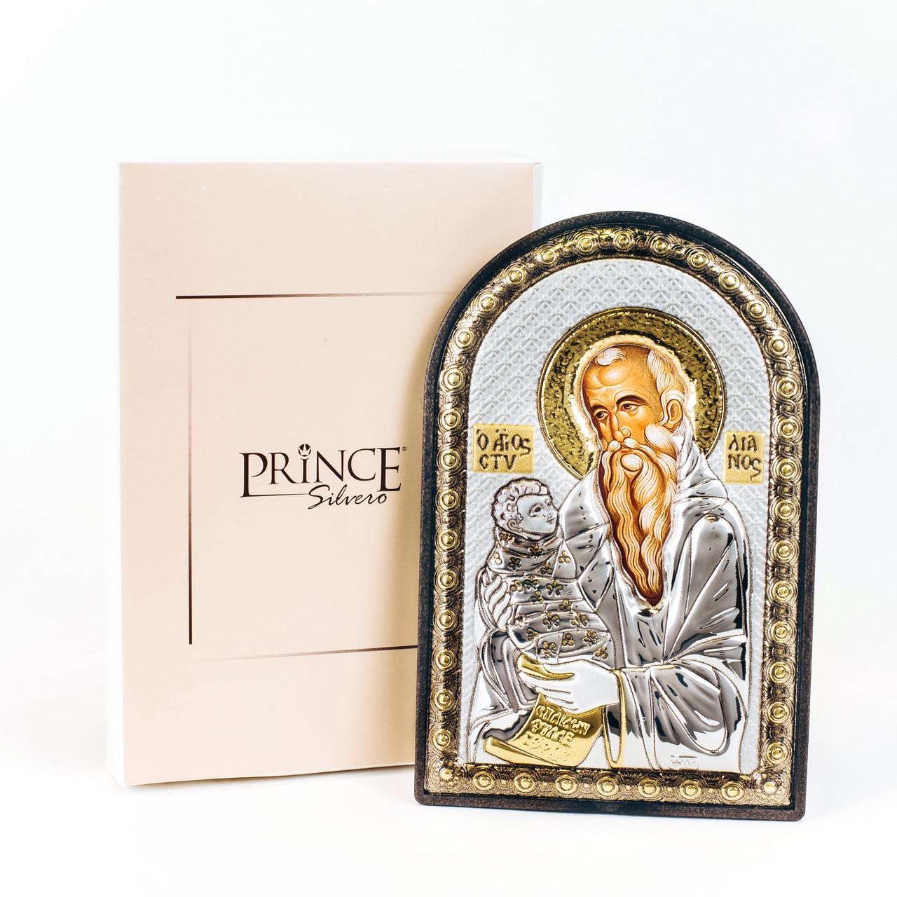 Срібна ікона Святої Стіліанос арочної форми на пластиковій основі 10х14 см - фото 3 Срібна ікона Святої Стіліанос арочної форми на пластиковій основі 10х14 см - фото 3