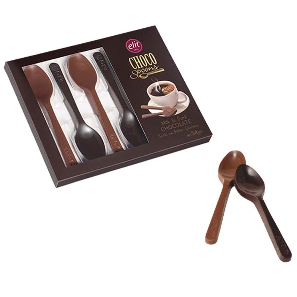 Шоколадные ложки Elit Choco Spoons из молочного и темного шоколада 54 г