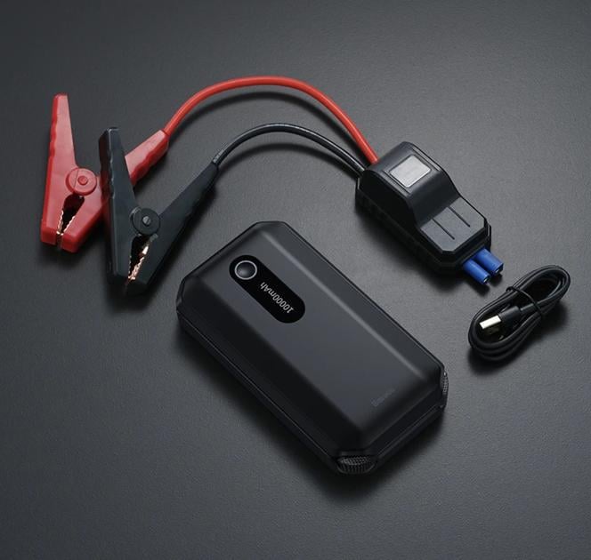 Пускозарядний пристрій BASEUS Super Energy Air Car Jump Starter 1000A 10 000 mAh Black (30454397) - фото 4 Пускозарядний пристрій BASEUS Super Energy Air Car Jump Starter 1000A 10 000 mAh Black (30454397) - фото 4