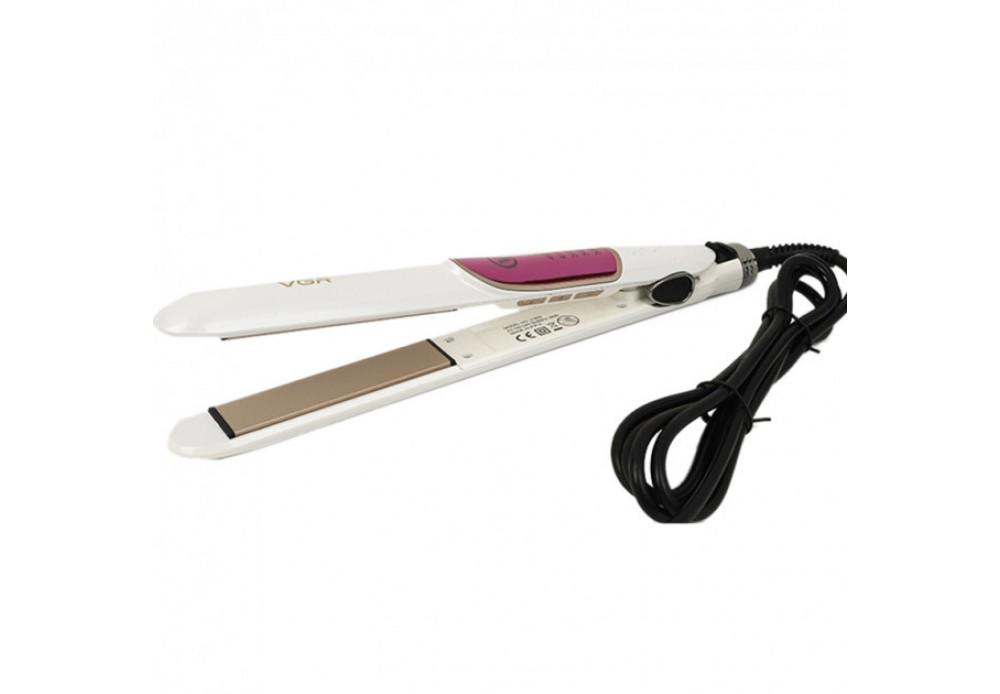 Плойка випрямляч для волосся VGR V-522 Біло-рожевий