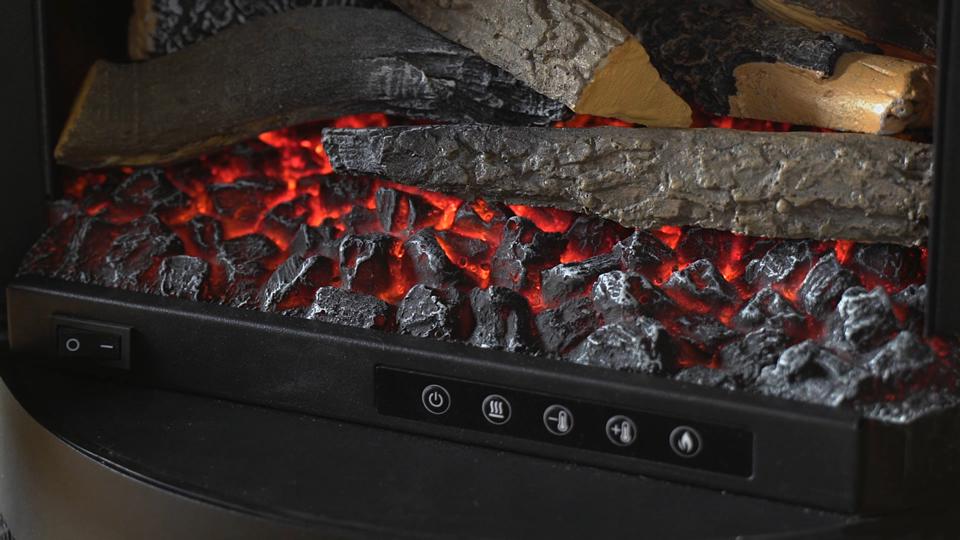 Електрокамін British Fires ASHURST з обігрівом та керамічними дровами - фото 8
