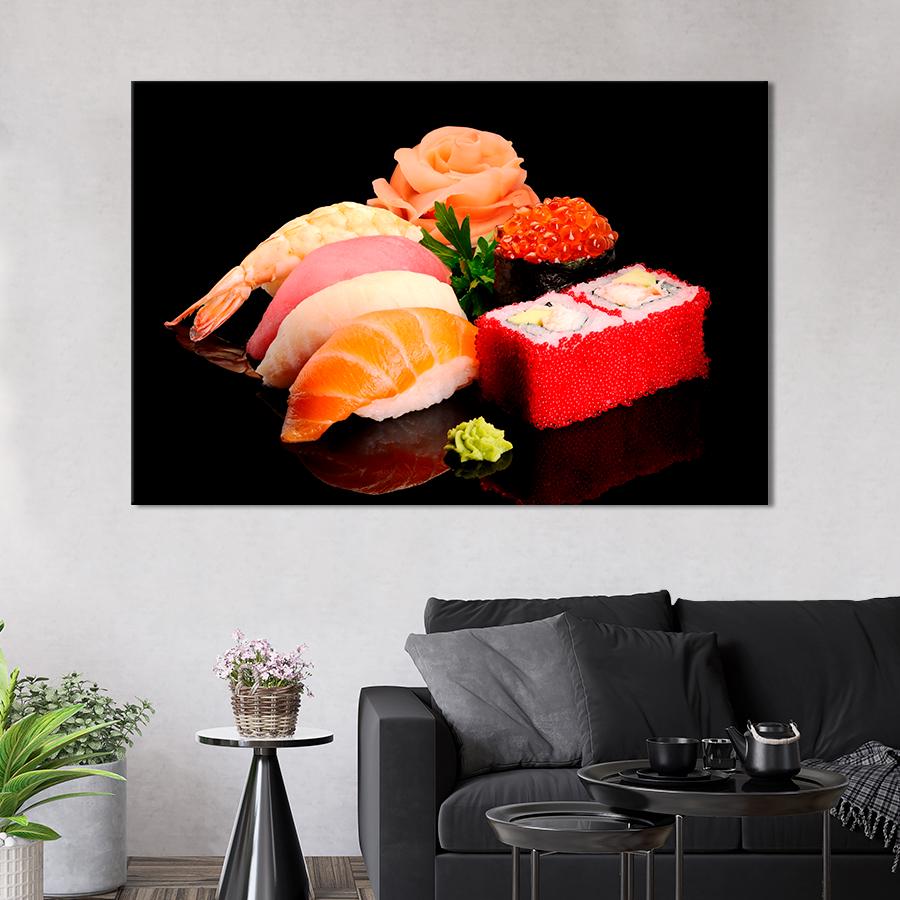 Настенний декор Суши - японская еда 120x80 см (A523-1)
