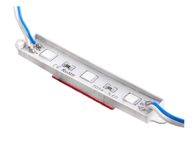 Светодиодный модуль SMD5050 3 LED 12В 0.72Вт IP65 синий (1123)