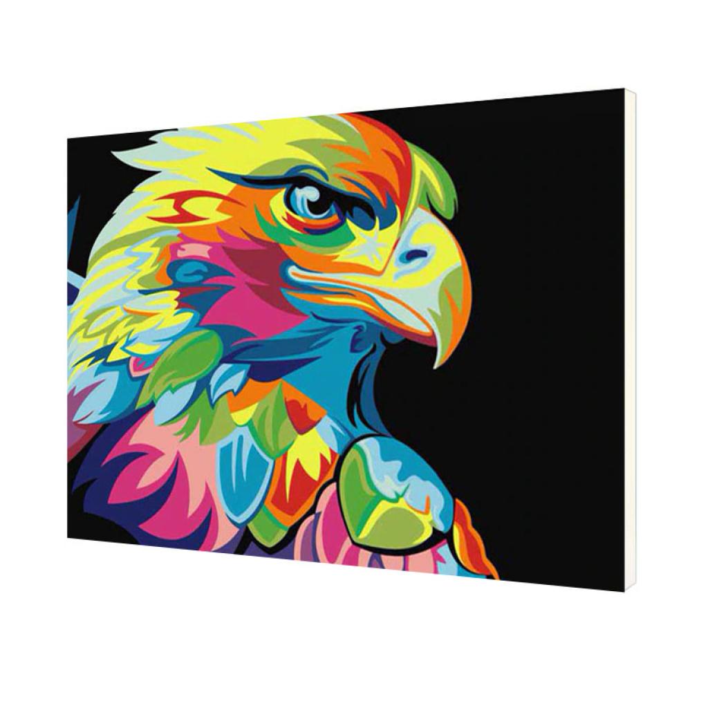 Картина по номерам Lesko DIY Радужный орел 40x50 см (X2131)
