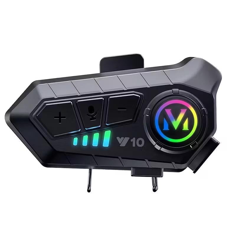 Гарнітура Y10 для шолома з м'яким мікрофоном та аксесуари Чорний