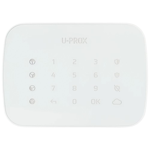 Клавиатура беспроводная сенсорная U-PROX Keypad G4 для четырех групп до 4800 м 868,6 МГц Белый (31980687) Клавиатура беспроводная сенсорная U-PROX Keypad G4 для четырех групп до 4800 м 868,6 МГц Белый (31980687)