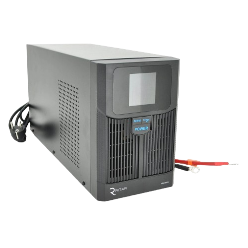 Источник бесперебойного питания с чистой синусоидой Ritar RTSW-1500 LCD/1050 W/2xSCHUKO под внешнюю 12 V Black