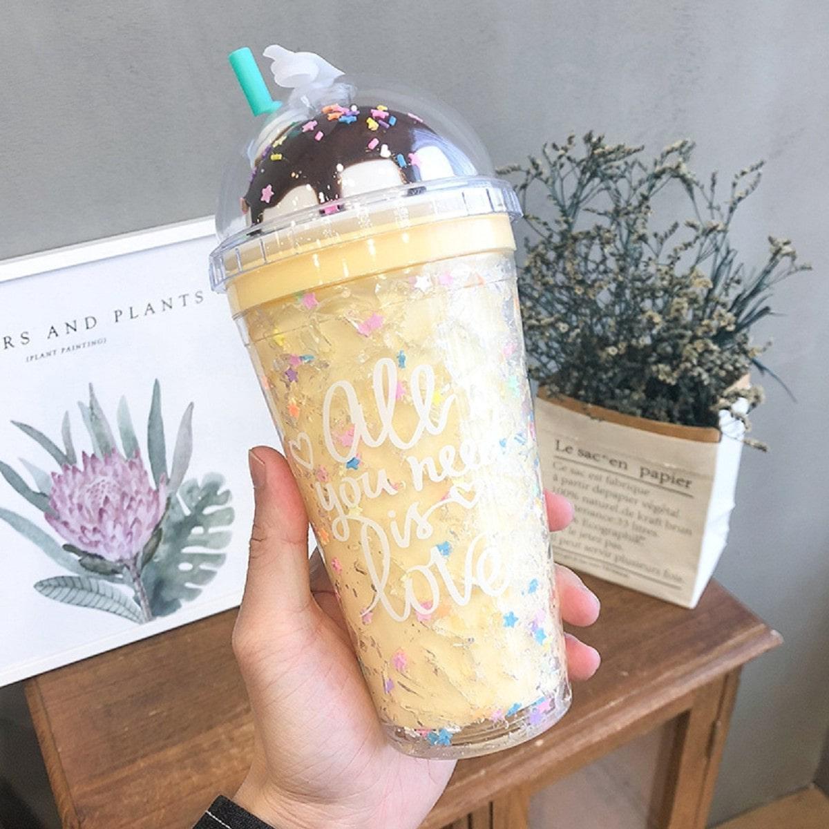 Слаш-стакан с охлаждающим гелем Морозиво 450 мл Yellow (69-809) - фото 3 Слаш-стакан с охлаждающим гелем Морозиво 450 мл Yellow (69-809) - фото 3