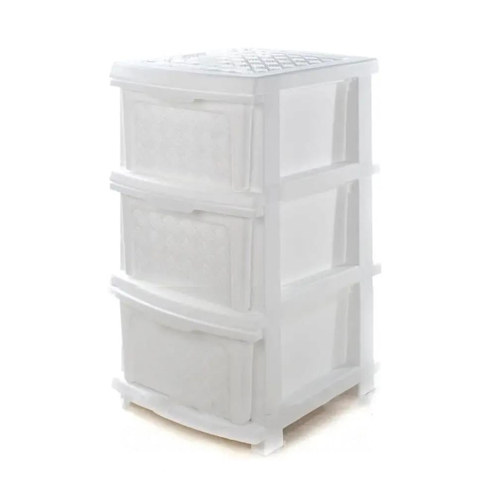 Комод R-Plastic Компакт плюс 34x40x66 см 3 яруса Белый Комод R-Plastic Компакт плюс 34x40x66 см 3 яруса Белый