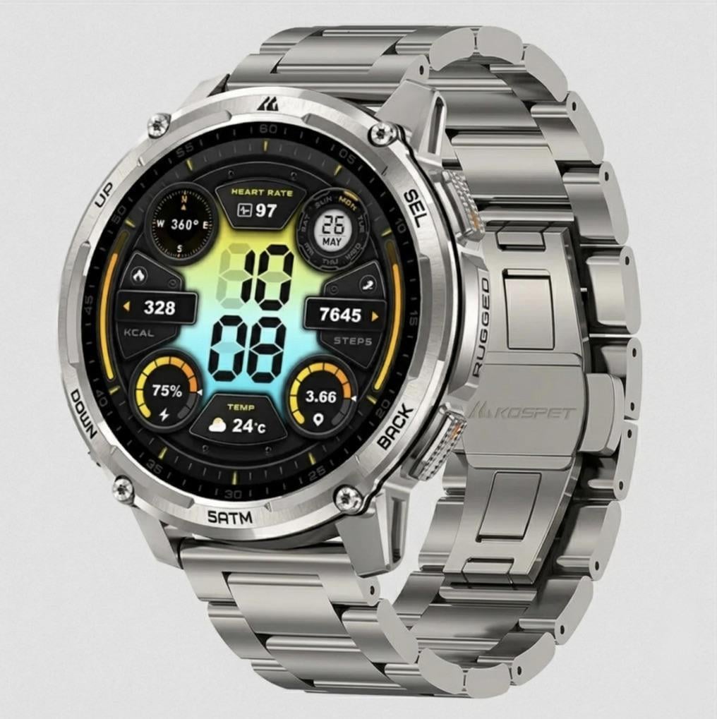 Смарт-часы тактические Kospet Tank T4С Metal Silver