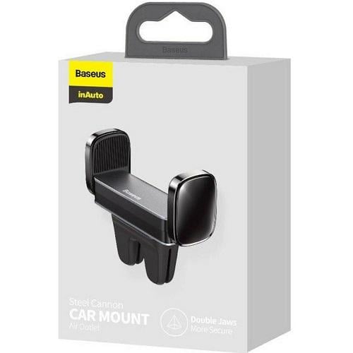 Тримач BASEUS Steel Cannon 2 Air Outlet Car Mount SUGP000001 40г Black - фото 3