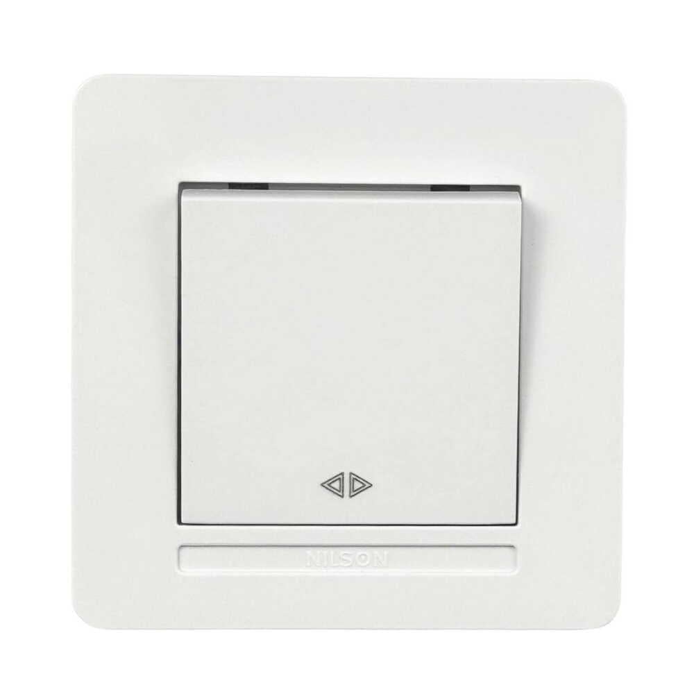 Вимикач одноклавішний Nilson Selene проміжний Білий (23111010)