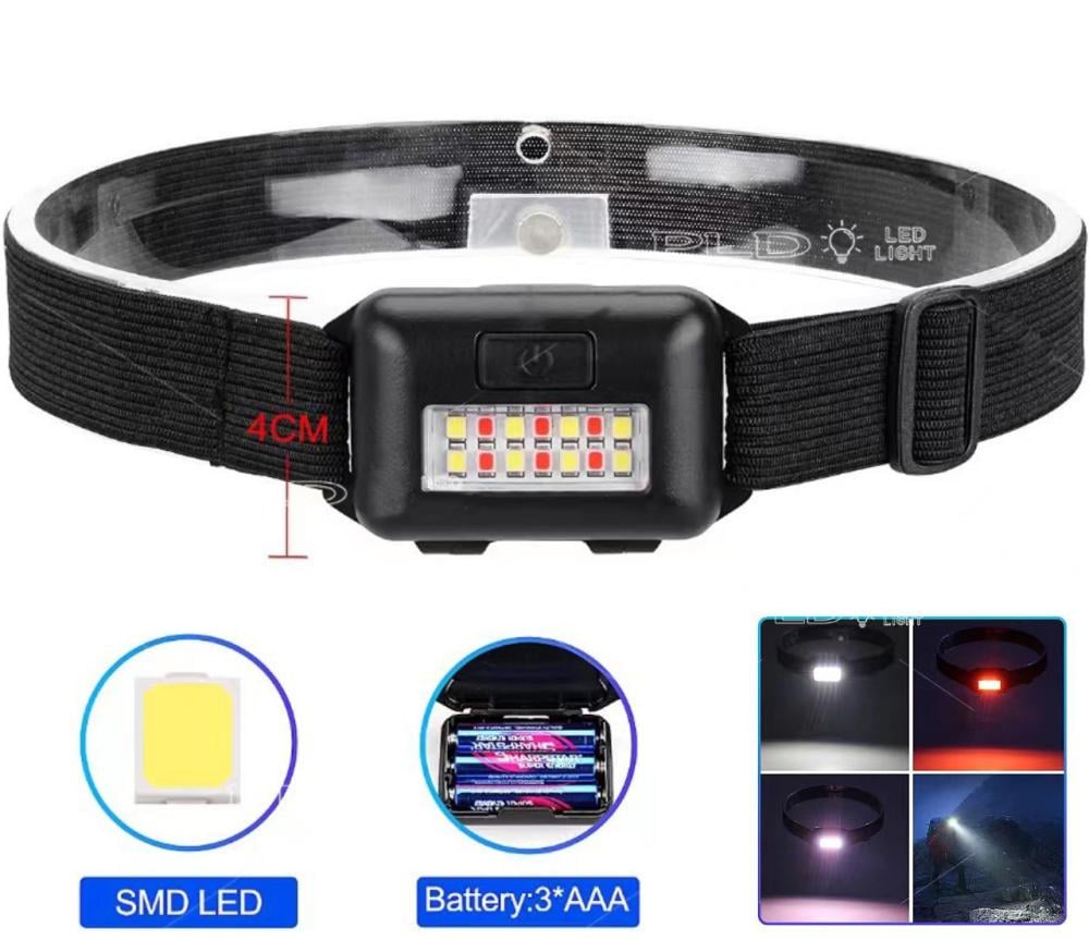 Фонарь налобный PLD-818-1-8SMD white/red 3xAAA Black (10582) - фото 2