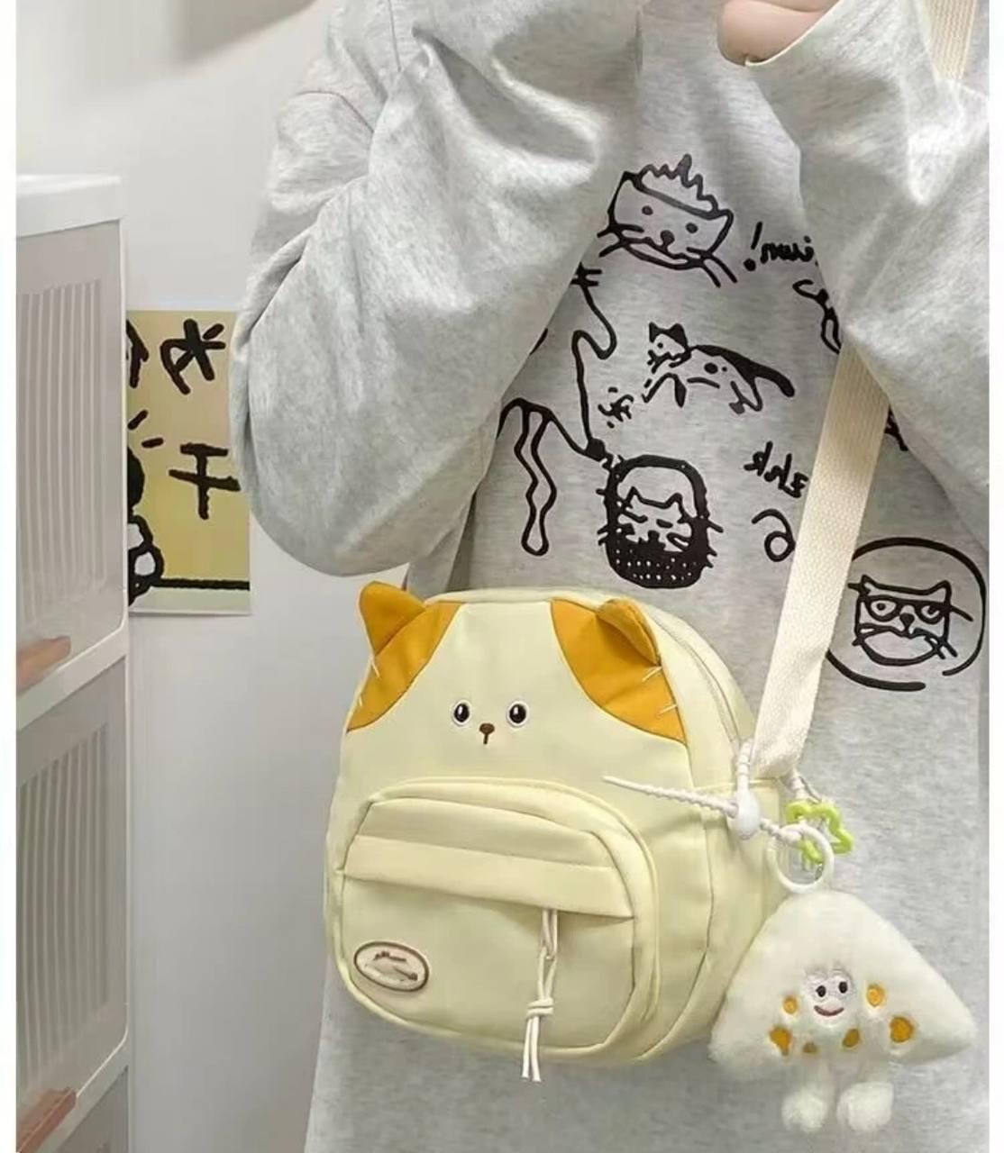 Сумка котик с ушками и брелоком в стиле K POP Белый (2602986544) - фото 2 Сумка котик с ушками и брелоком в стиле K POP Белый (2602986544) - фото 2