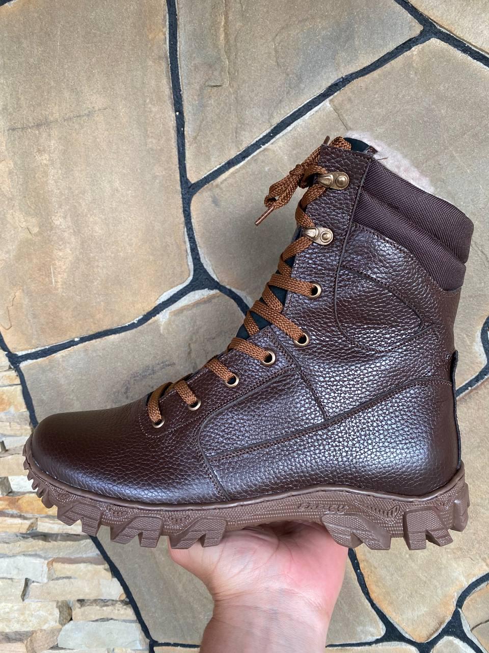 Берцы военные кожаные зимние р. 48 Коричневый - фото 4 Берцы военные кожаные зимние р. 48 Коричневый - фото 4