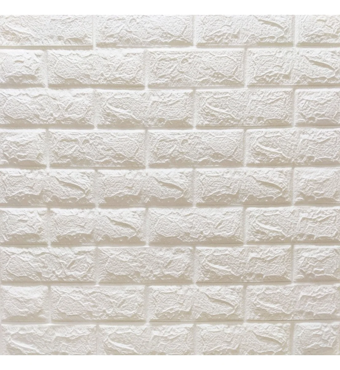 Самоклеюча 3D панель Sticker Wall декоративна під цеглу 700х770х7 мм Білий