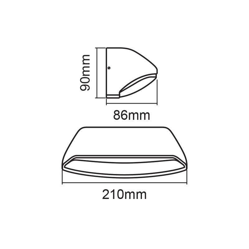 Світильник LED вуличний Ledvance Style Wide DG 12W 220V 530Lm 3000K IP44 86x210x90 мм (4058075214019) - фото 4