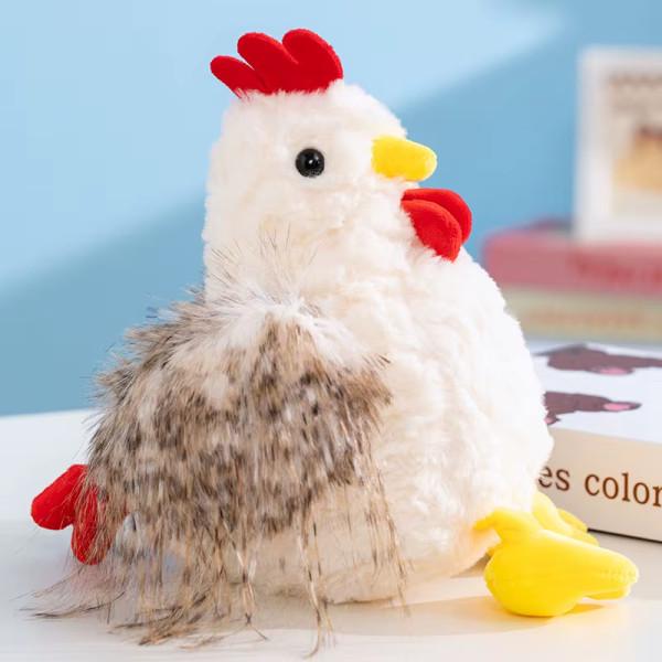Мягкая игрушка Курочка плюшевая 28 см Белый (31190231)