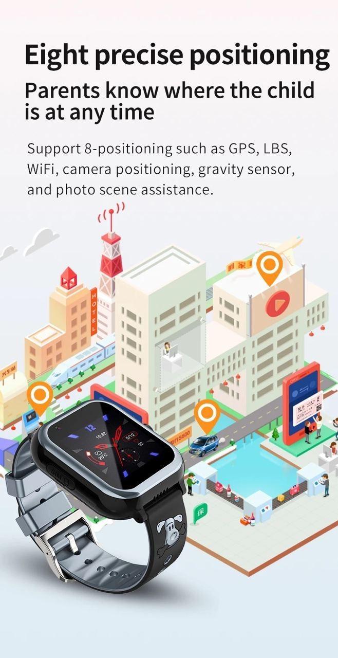 Смарт-годинник дитячий Lemfo T29 з GPS Android Чорний (26389490) - фото 6 Смарт-годинник дитячий Lemfo T29 з GPS Android Чорний (26389490) - фото 6