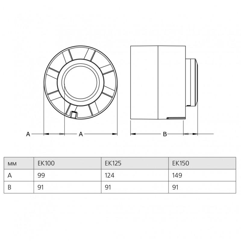 Вытяжной вентилятор Europlast EK125T - фото 2