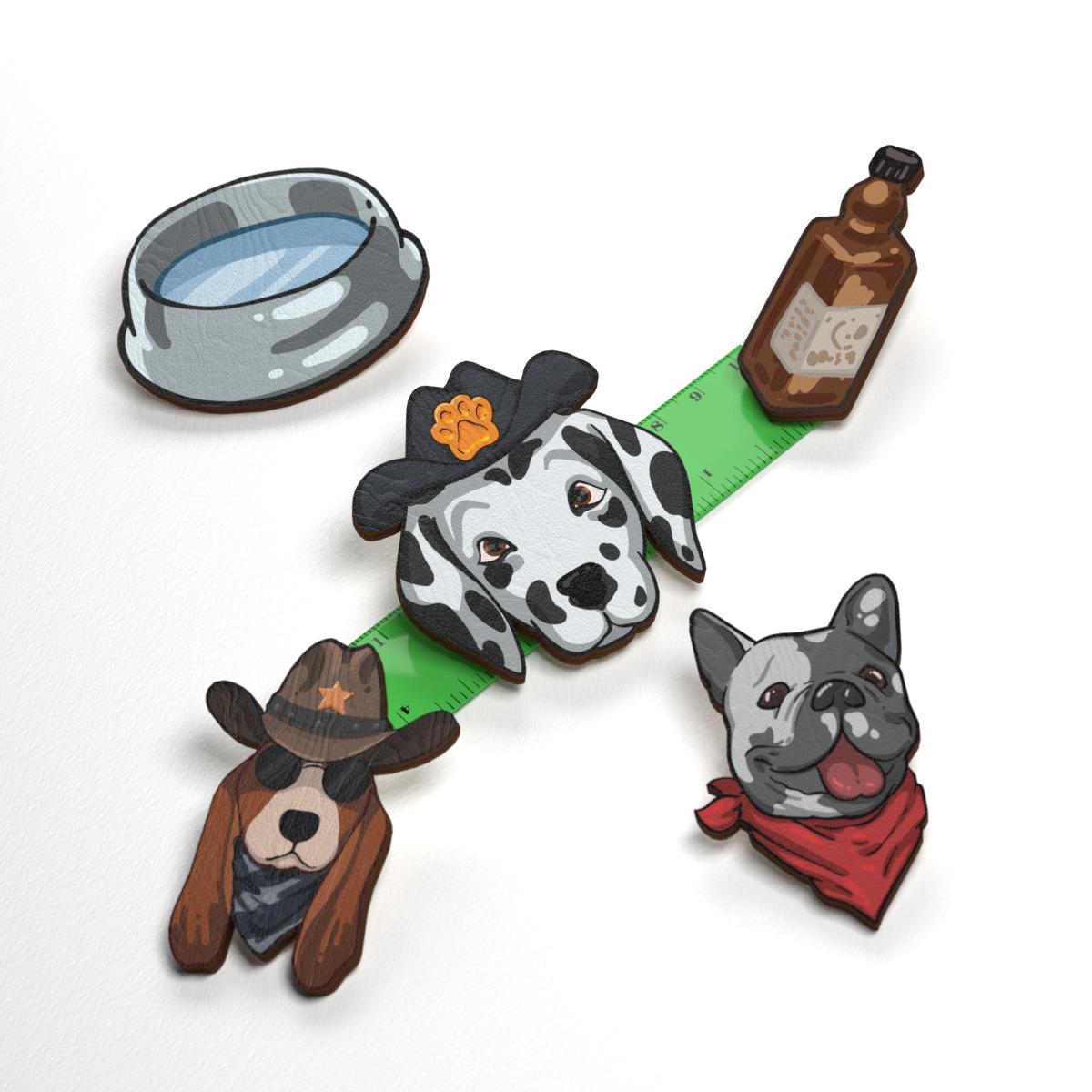 Набор значков Lex Altern Милые крутые собаки ковбои из дерева 5 шт. - фото 2 Набор значков Lex Altern Милые крутые собаки ковбои из дерева 5 шт. - фото 2