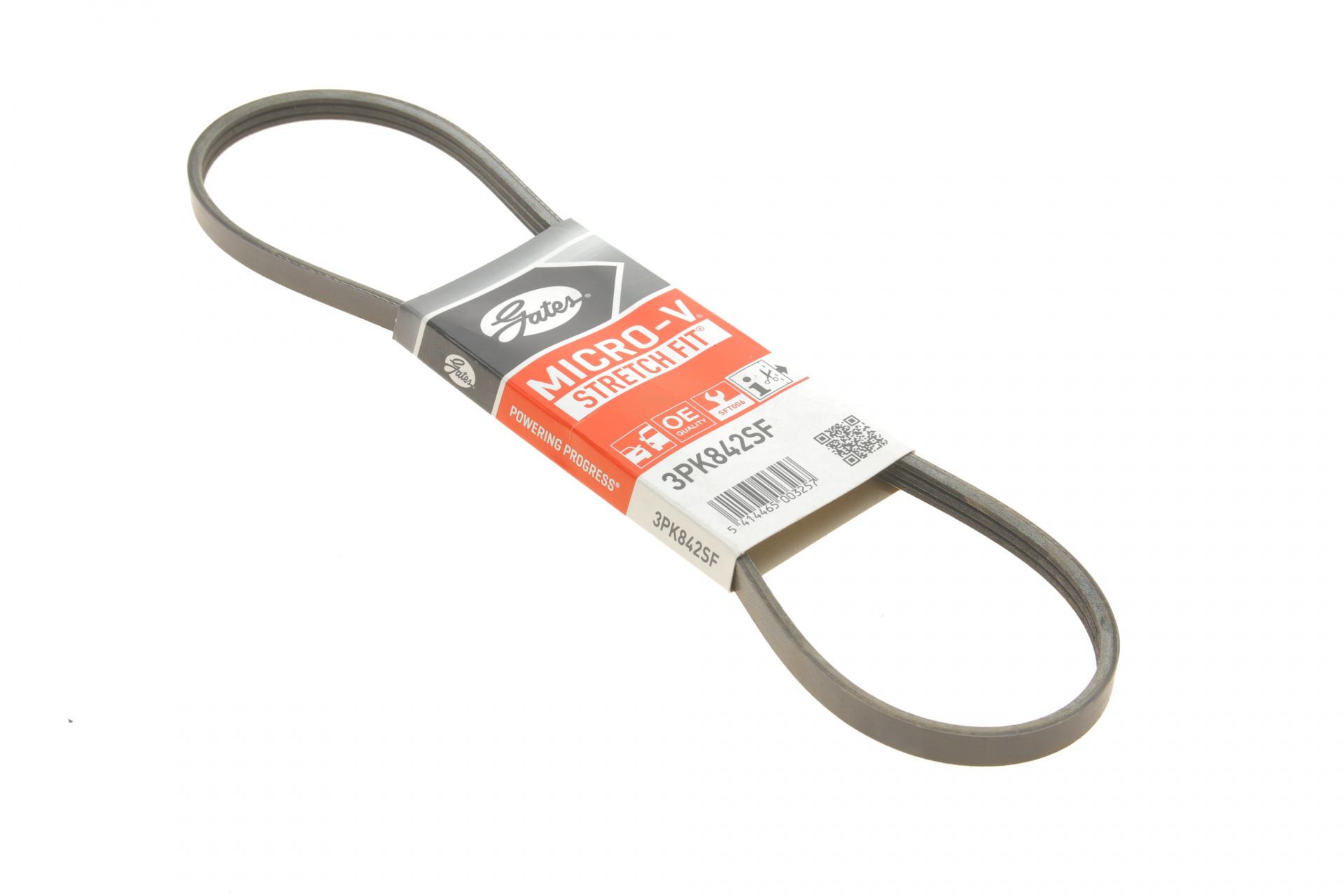 Ремень генератора GATES Mitsubishi Outlander 2.2 DI-D 12-/Lancer 1.8DI-D 10- (3PK842SF)