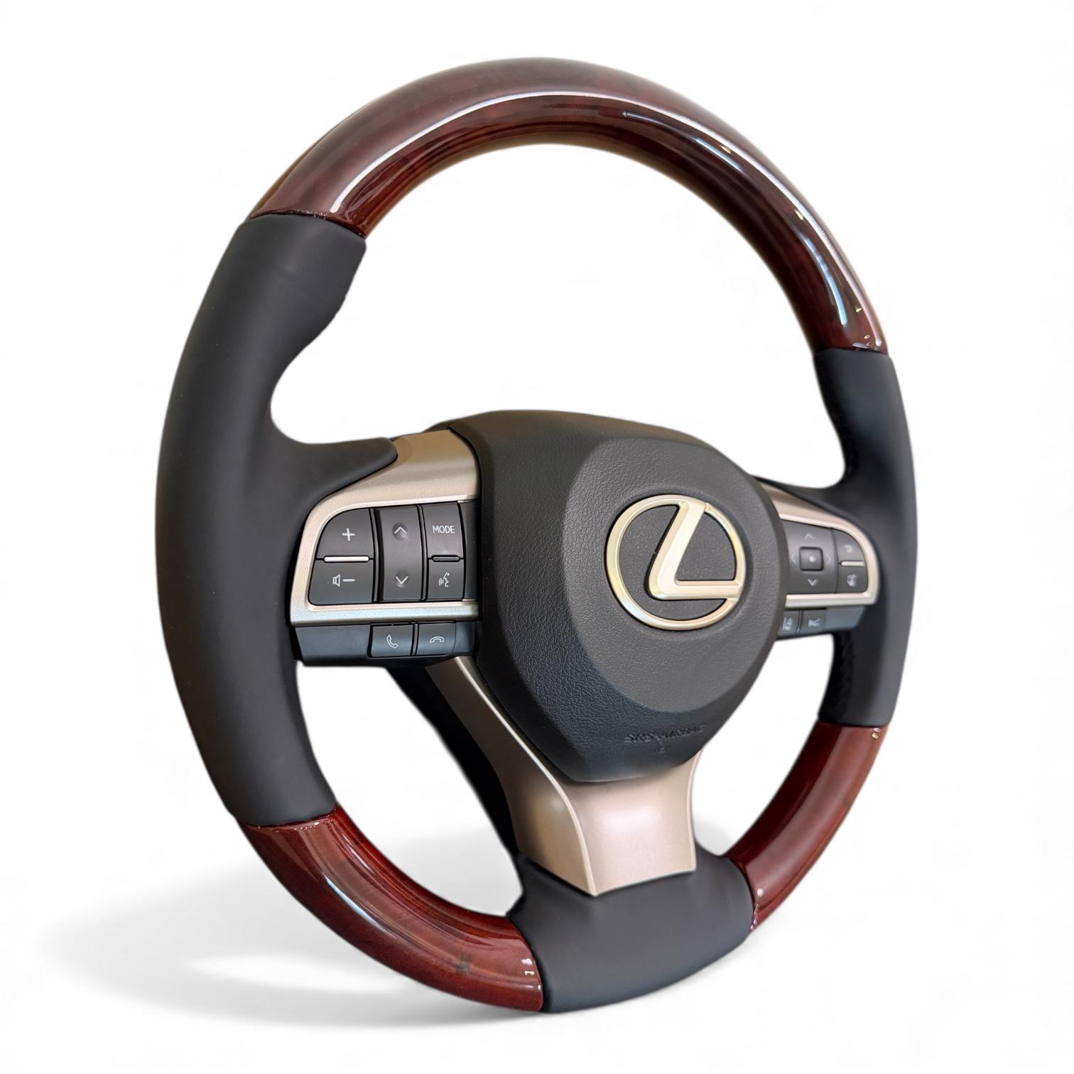 Руль для Lexus LX570/GX460 стиль рестайлинга LX570 в сборе Красное дерево (30742389) - фото 2 Руль для Lexus LX570/GX460 стиль рестайлинга LX570 в сборе Красное дерево (30742389) - фото 2