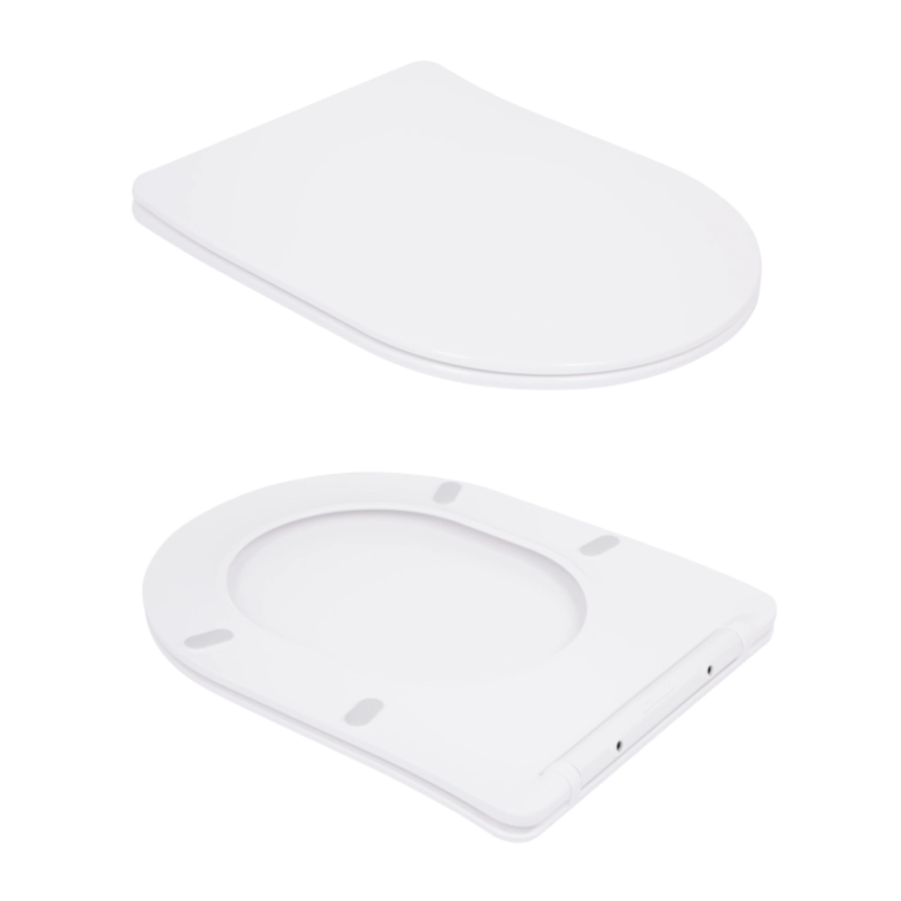 Унітаз підвісний безобідковий Qtap Robin круглий із сидінням Soft-close та системою змиву Tornado Ultra Quite 52 см Білий (QT13332381AW) - фото 4 Унітаз підвісний безобідковий Qtap Robin круглий із сидінням Soft-close та системою змиву Tornado Ultra Quite 52 см Білий (QT13332381AW) - фото 4