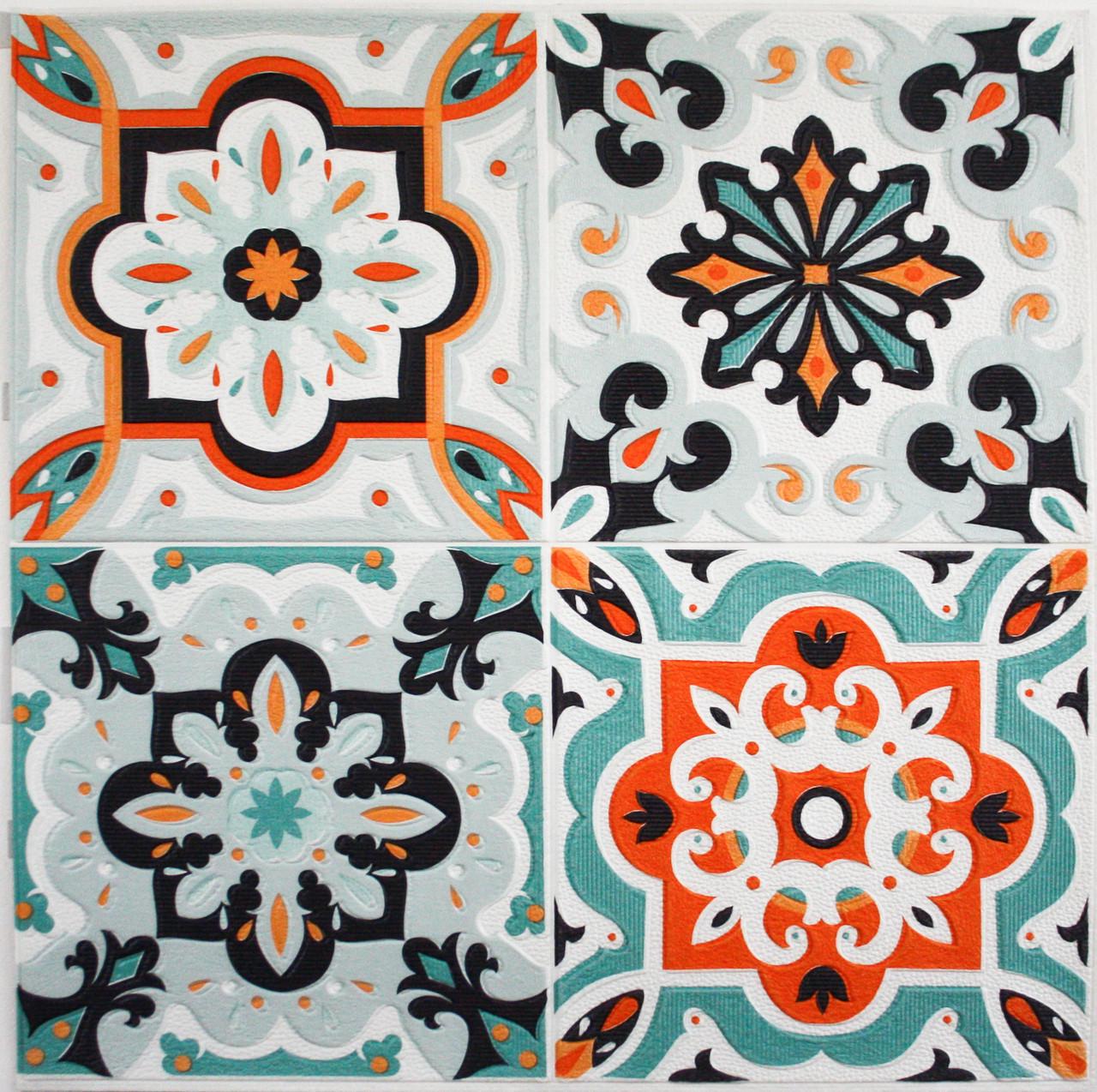 3D-панель самоклеюча декоративна з візерунком плитки Color Deco (PP5-038)