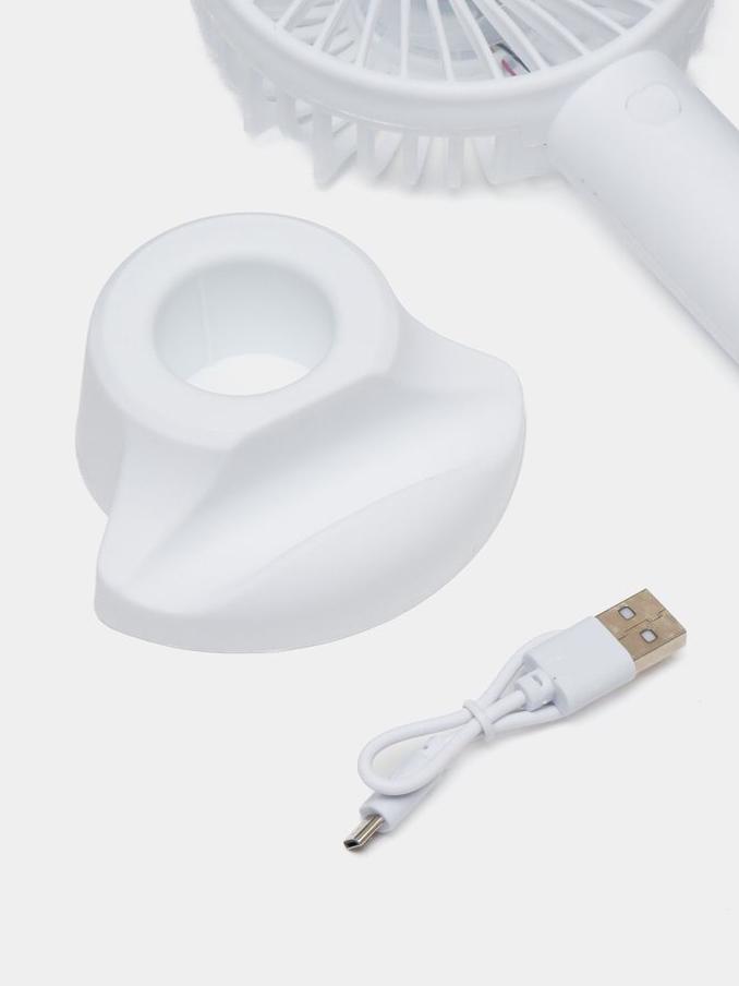 Вентилятор-міні ручний на акумуляторі X-9 800 мАг USB 3 швидкості знімна підставка Білий (38-біл-6372) - фото 8 Вентилятор-міні ручний на акумуляторі X-9 800 мАг USB 3 швидкості знімна підставка Білий (38-біл-6372) - фото 8