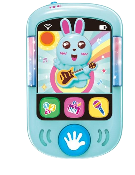 Телефончик детский с озвучкой на украинском Голубой (2567-2)