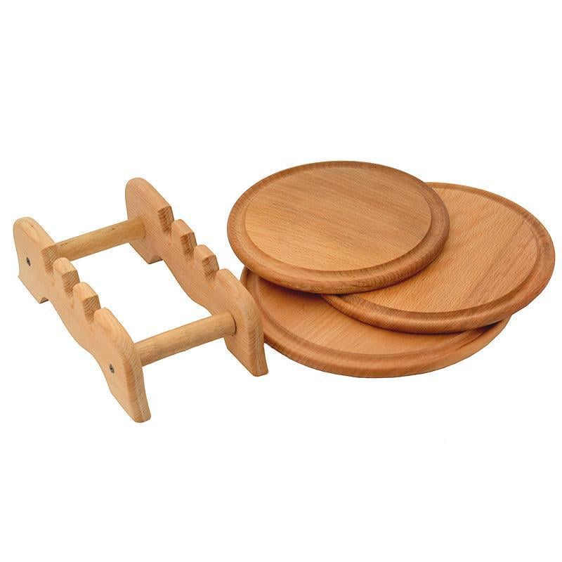 Набор кухонных досок разделочных деревянных круглых 3 шт. (95) - фото 2 Набор кухонных досок разделочных деревянных круглых 3 шт. (95) - фото 2