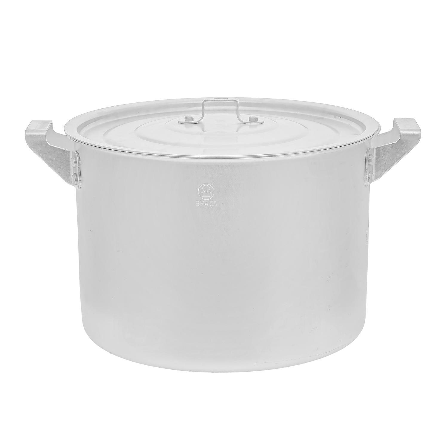 Кастрюля матовая алюминиевая Interos с крышкой 20 л (86211) - фото 3 Кастрюля матовая алюминиевая Interos с крышкой 20 л (86211) - фото 3