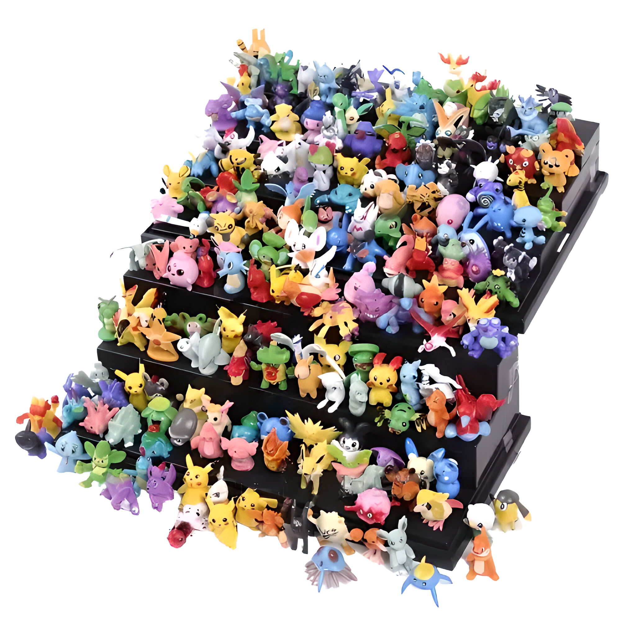 Набор мини-фигурок: Пикачу/Иви/Мьюту/Бульбазавр 2-3 см 144 шт. (PG14401)