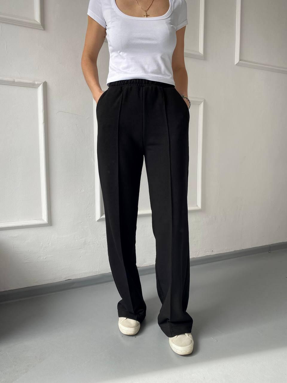 Штаны палаццо удлиненные ткань петля Ballet Grace M Черный - фото 4 Штаны палаццо удлиненные ткань петля Ballet Grace M Черный - фото 4