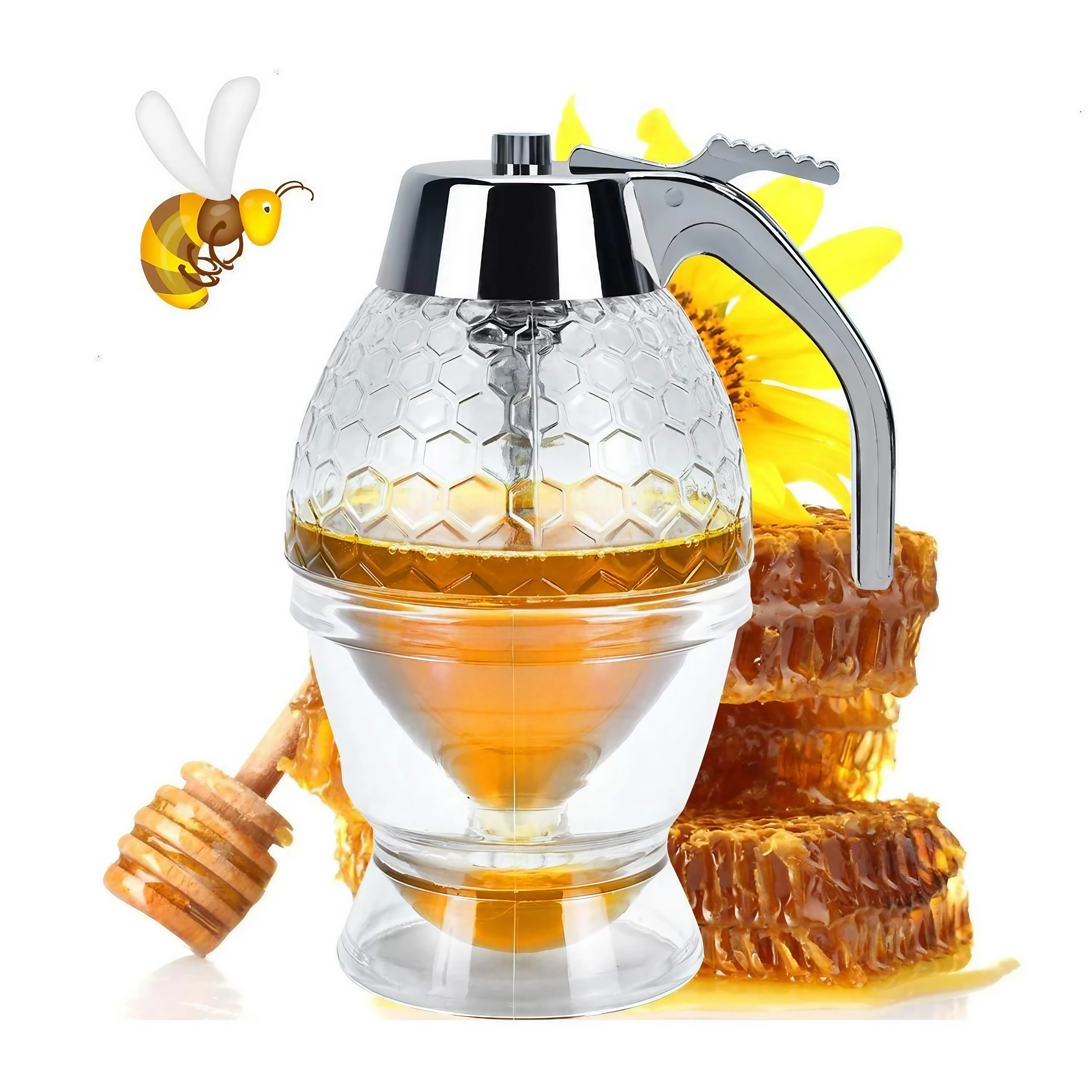 Банка-дозатор для меда Rozia Honey Dispenser (jmp-3032) - фото 4