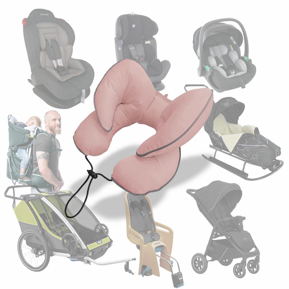 Подушка детская защитная для автокресла/коляски Ontario Baby Travel Classic Pillow Розовый (ART-0000639) - фото 6