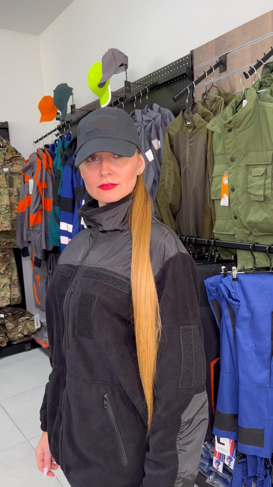 Кофта флисовая р. 54 Черный (s350) - фото 3 Кофта флисовая р. 54 Черный (s350) - фото 3