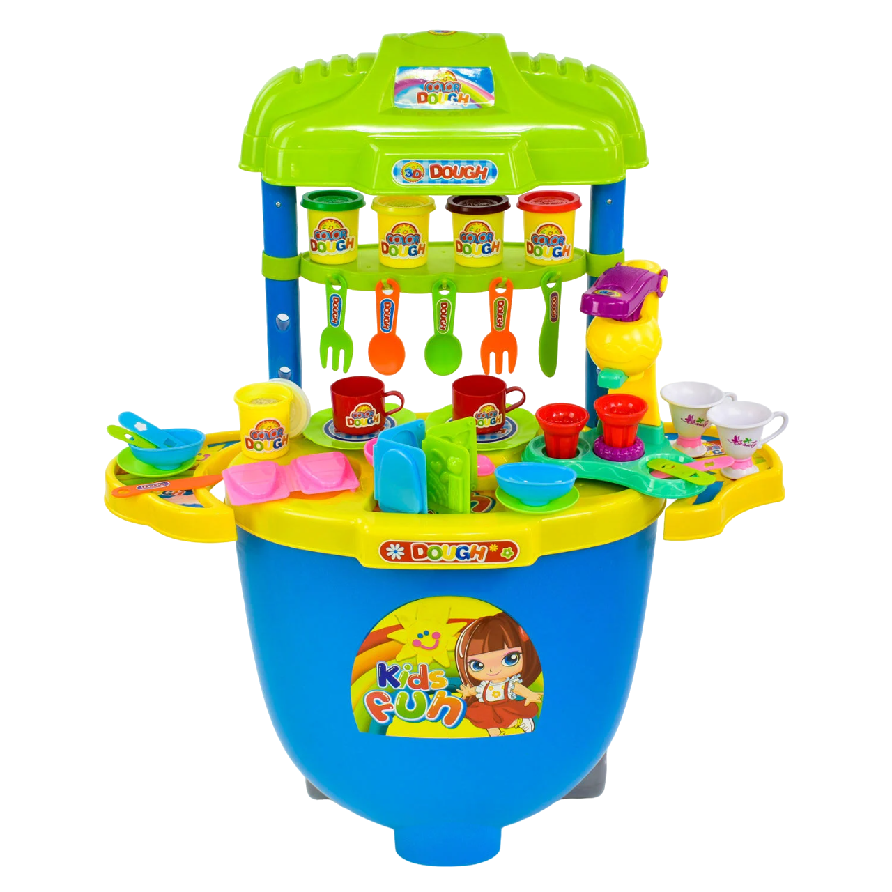 Тесто для лепки 008-99 5 баночек теста/тележка на колесах/аксессуары (63744)