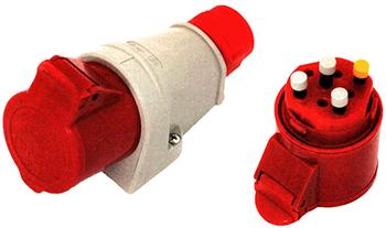 Силовая розетка E.NEXT 3P+PE 32А 400 В стационарная IP44 Красный (126S) - фото 3 Силовая розетка E.NEXT 3P+PE 32А 400 В стационарная IP44 Красный (126S) - фото 3