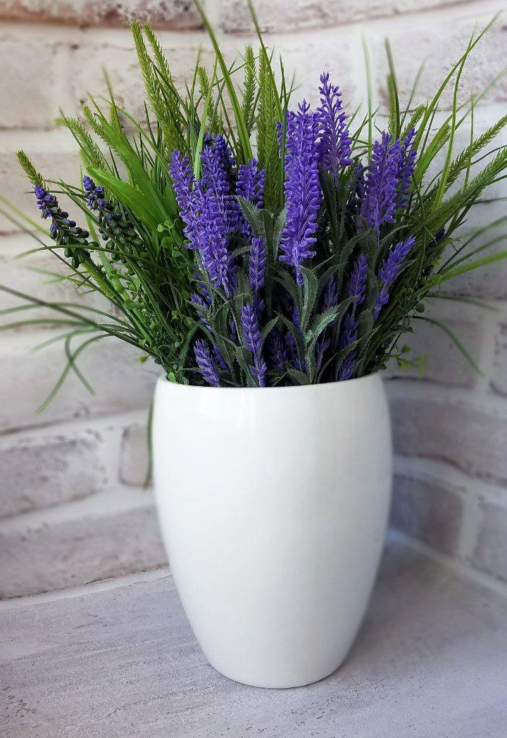 Ваза керамическая Эрика 24 см Белый