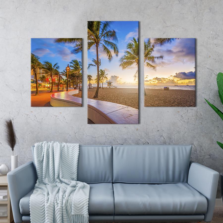Картина для интерьера Красивый пляж Флориды 66x40 см (391-32)