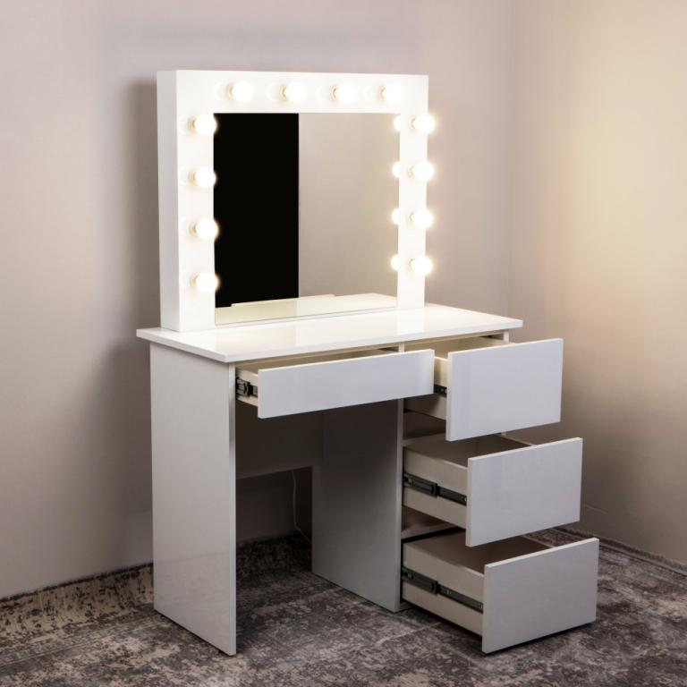 Макияжный стол глянцевый Актер Белый (103) - фото 3 Макияжный стол глянцевый Актер Белый (103) - фото 3